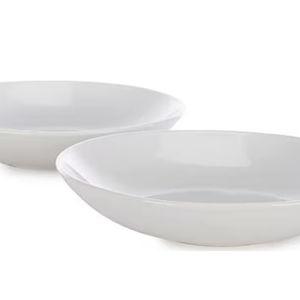 Noble Excellence Aria Glazed Coupe Soup Plates, Set of 2