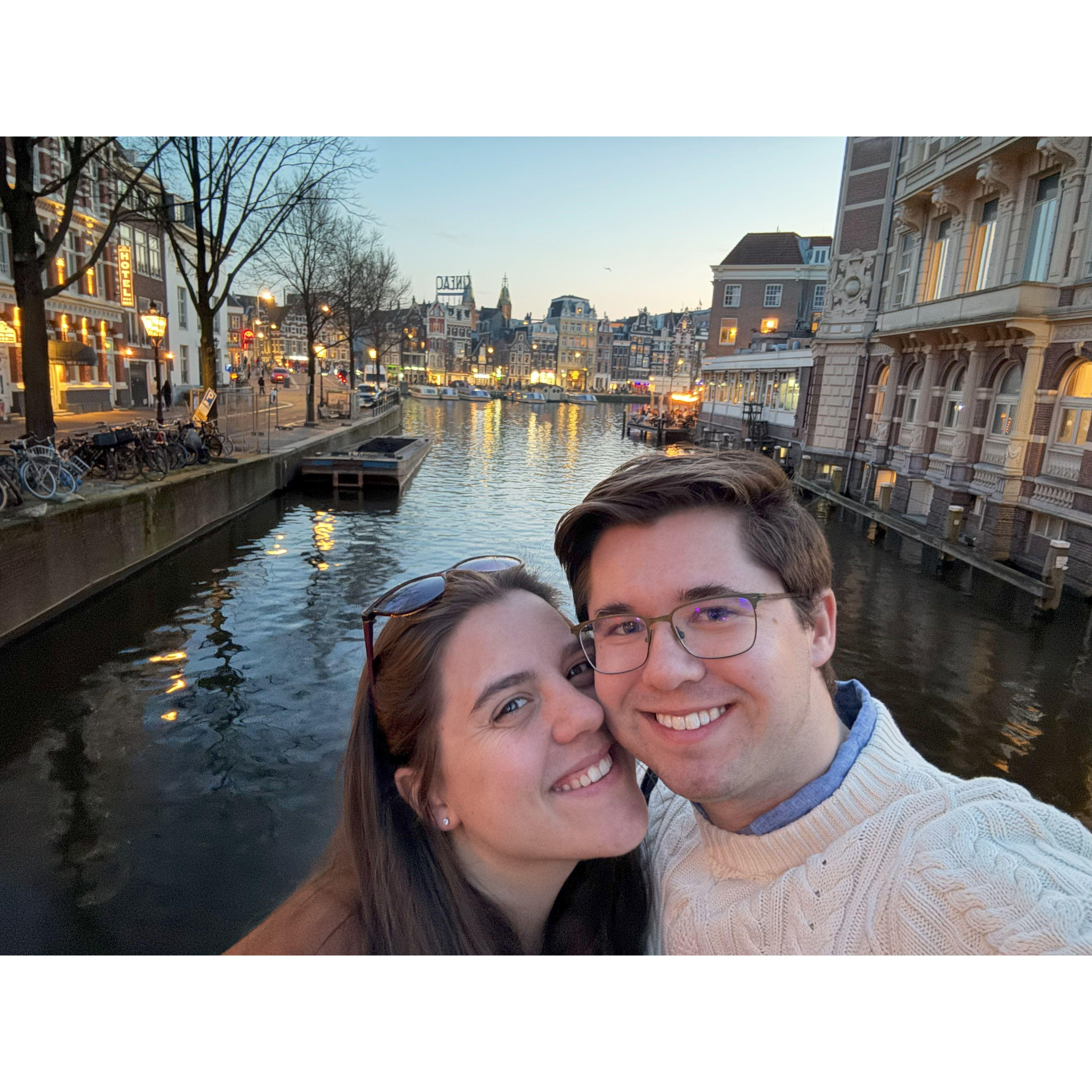 The canals in Amsterdam