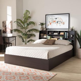 Geoffrey Modern & Contemporary Platform Storage Bed with Shelves
