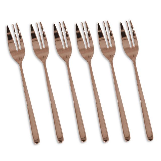 Mepra Linea PVD Bronze Cake Forks, Set of 6