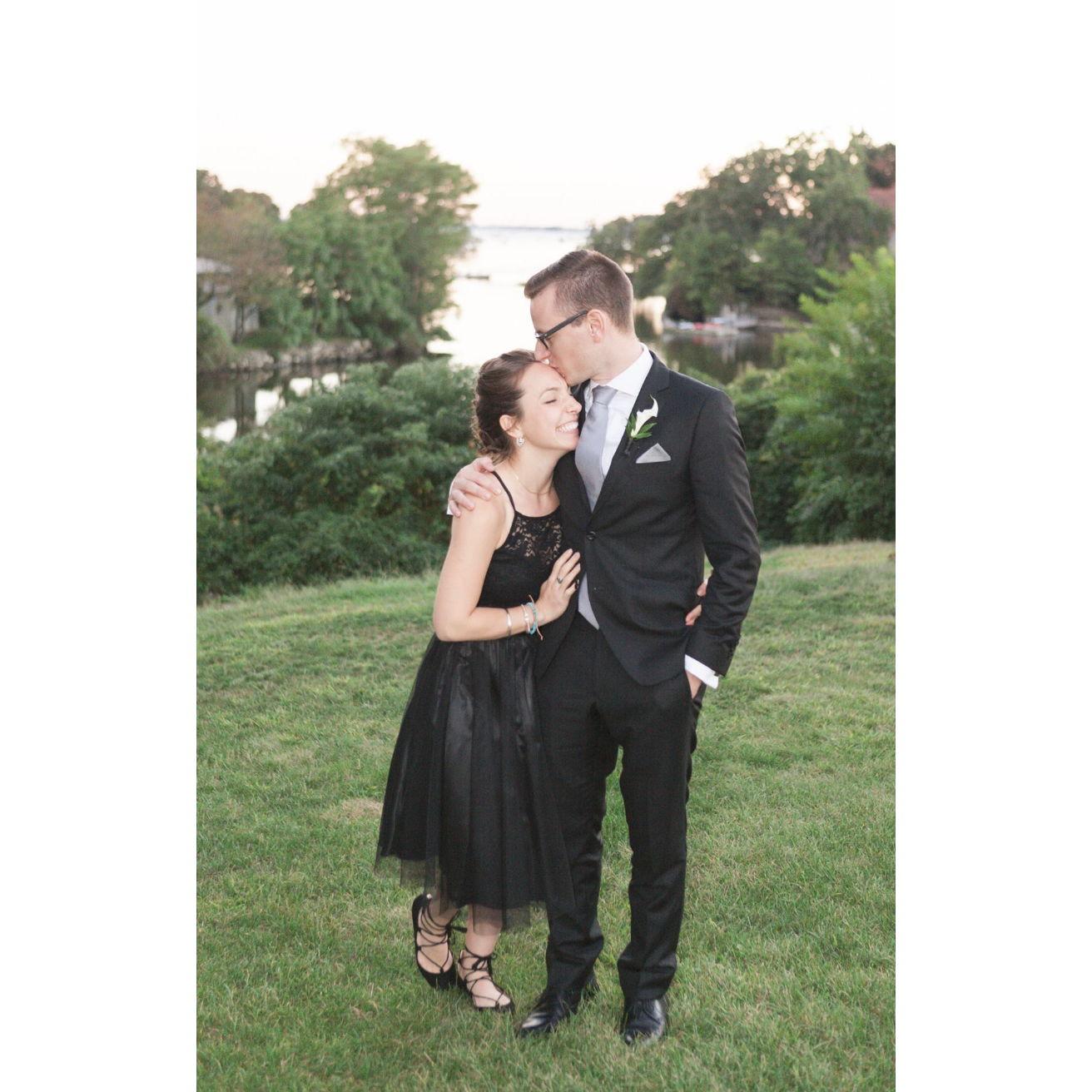 Wedding guests, 100% not drunk b/c pregnant with August
