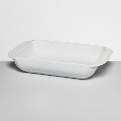 3qt Ceramic Textured Bakeware White - Opalhouse™
