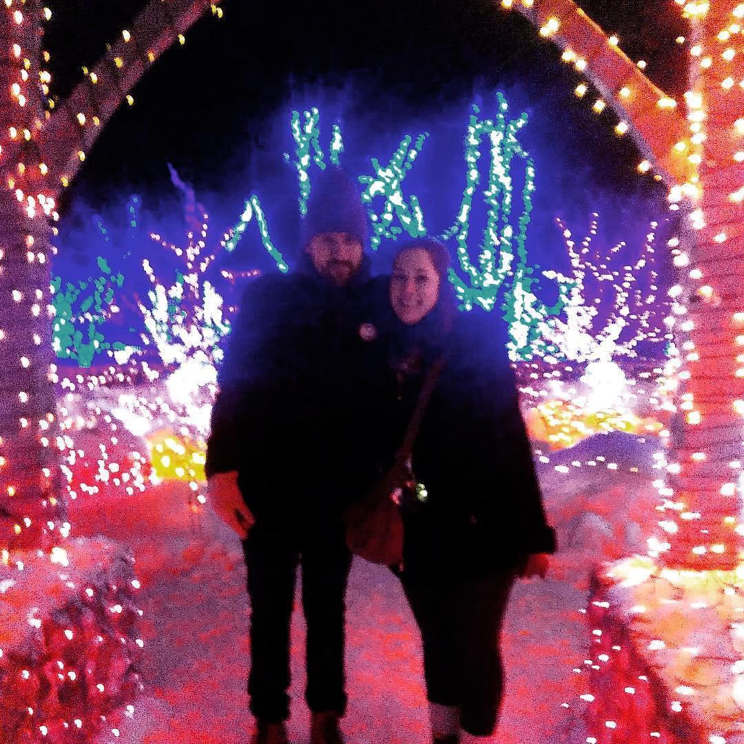 At Gardens Aglow at Christmas in Maine. It was -7 Degrees (CELSIUS)