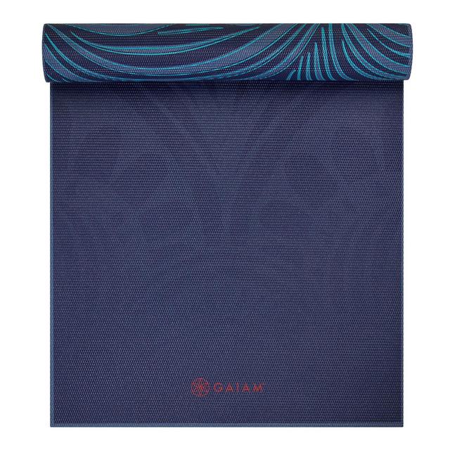 Gaiam Premium Reversible Yoga Mat - Teal Mandala Mantra (6mm)
