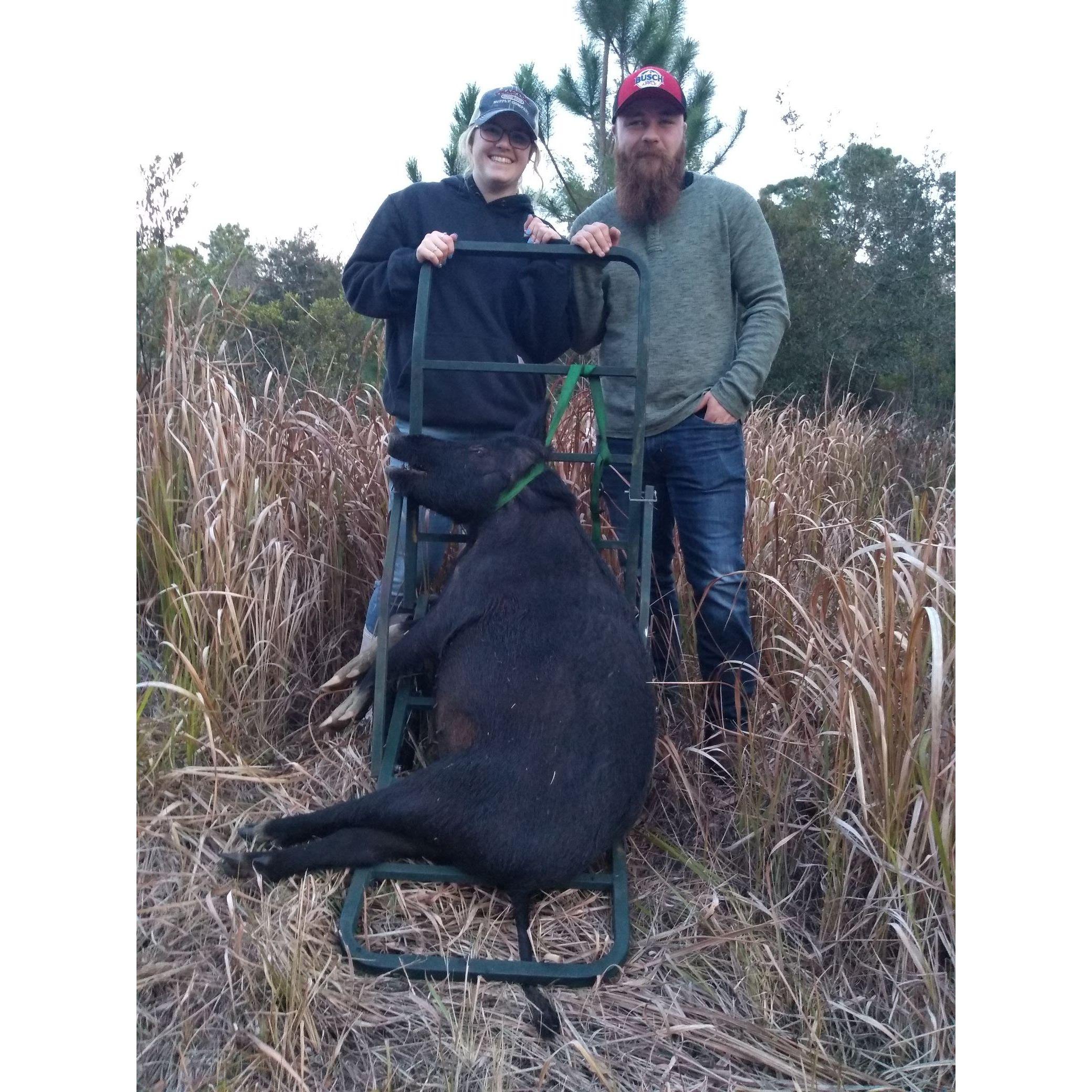 When we went hunting for the first time together.
