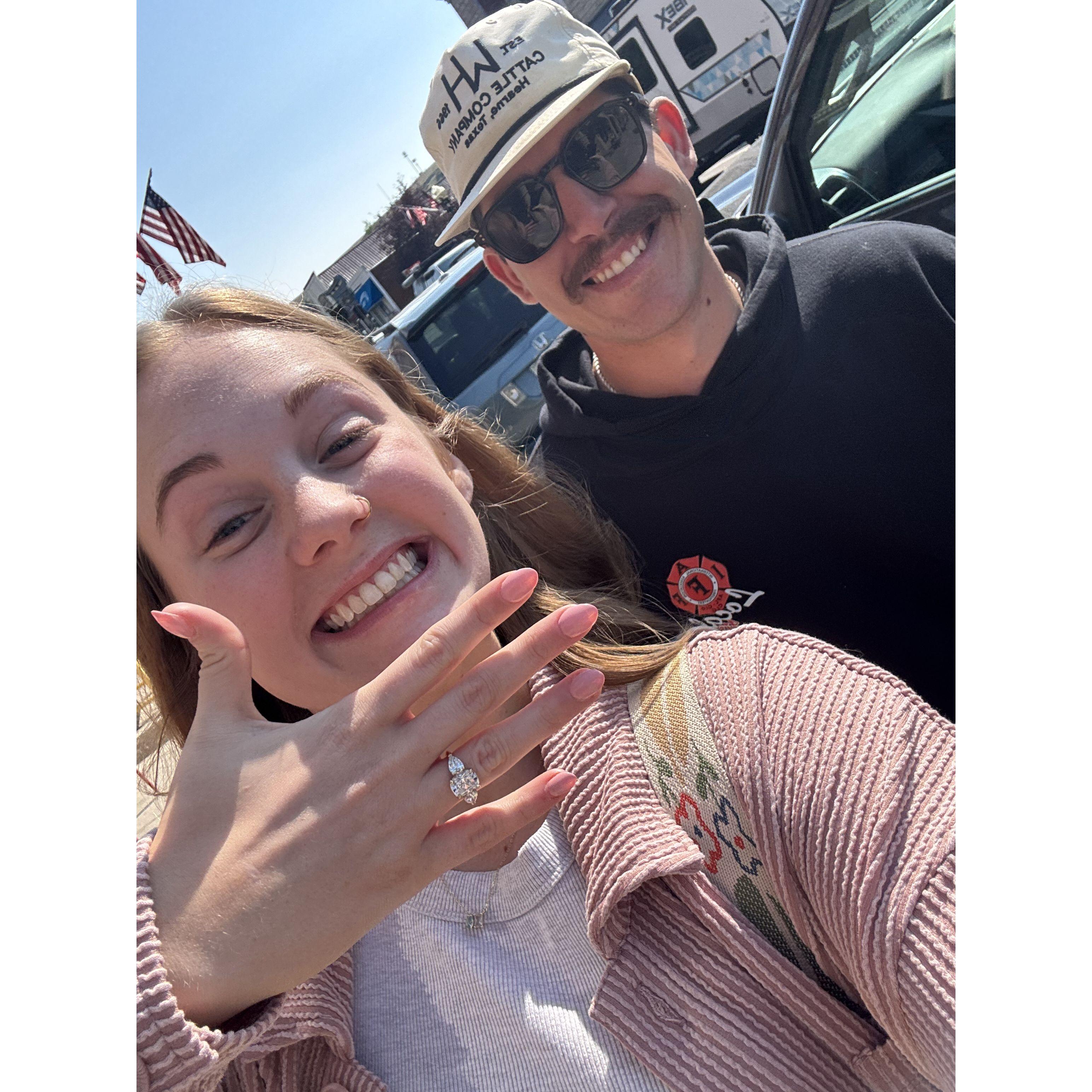 Post engagement selfie