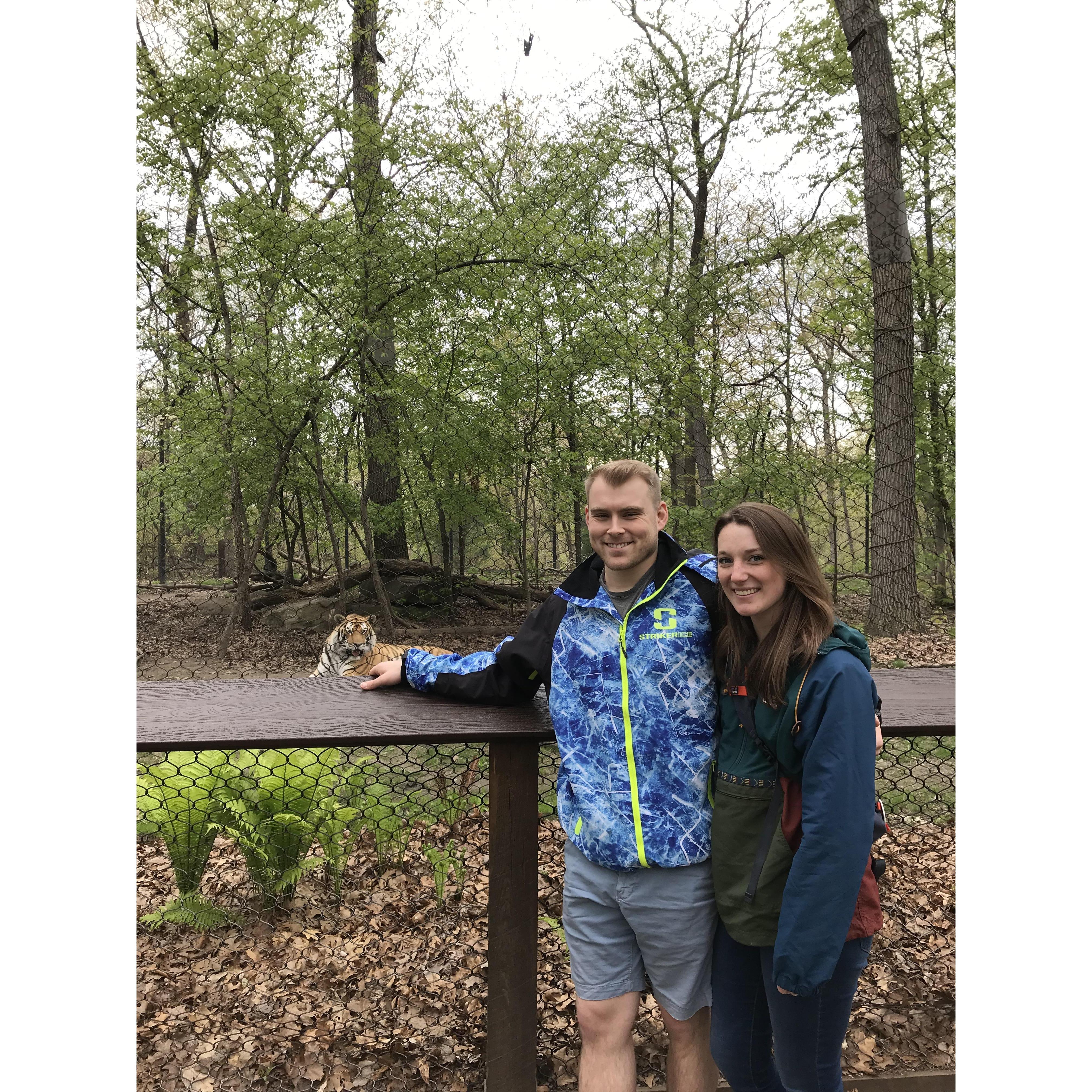 Zoo day for one of Mitchells visits to Michigan!