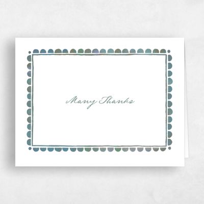 Rich Sage, Blue Wedding Thank You - Fayvel Landscape