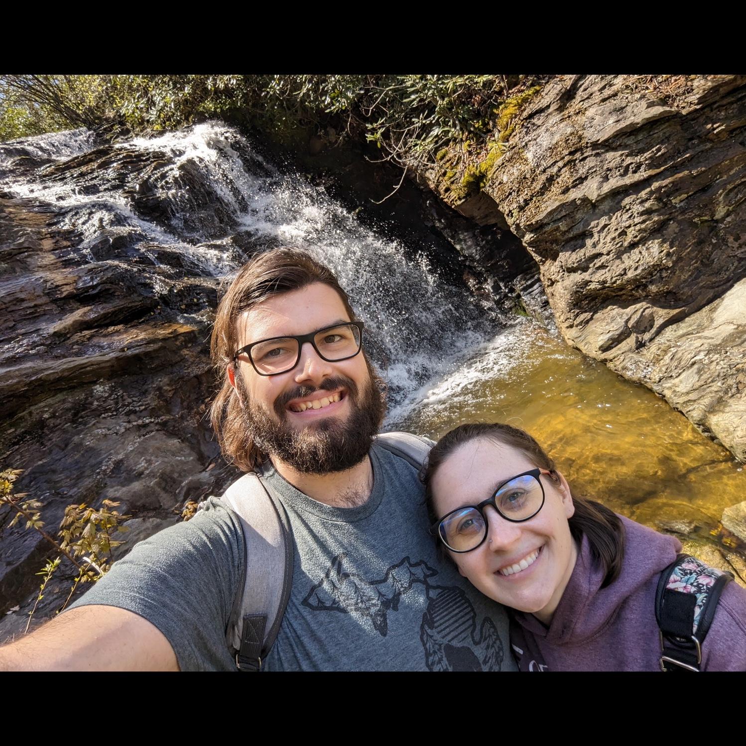 Cascade Falls for Dalton’s 26th birthday in the Blue Ridge Mountains, North Carolina, April 2024