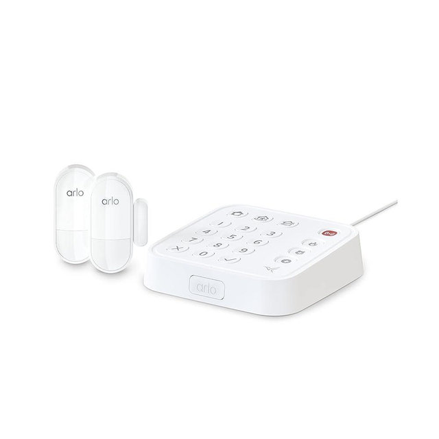 Arlo Home Security System - Wired Keypad Sensor Hub, (2) 8-in-1 Sensors, 24/7 Professional Monitoring- No Contract Required, DIY Installation, Alarm System for Home Security, Home Automation – SS1201