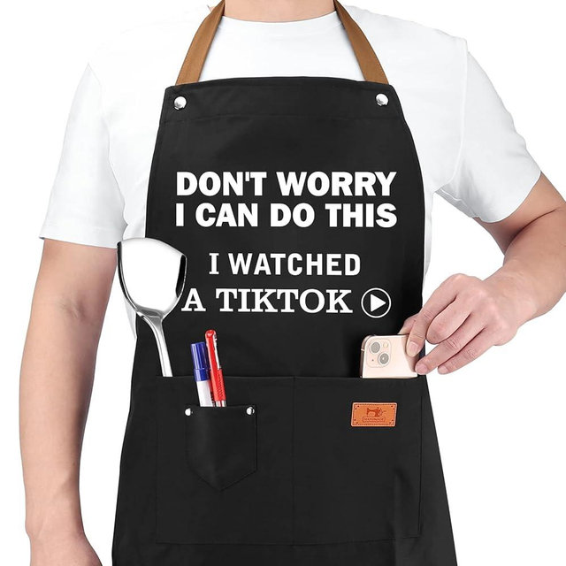 HBESTIE Gifts for Dad, Mom, Christmas Gifts for Husband from Wife, Cooking Aprons, Anniversary Mens Gift, Women, Dad Birthday Gift, Father Presents from Daughter Son, Chef Aprons for Boyfriend