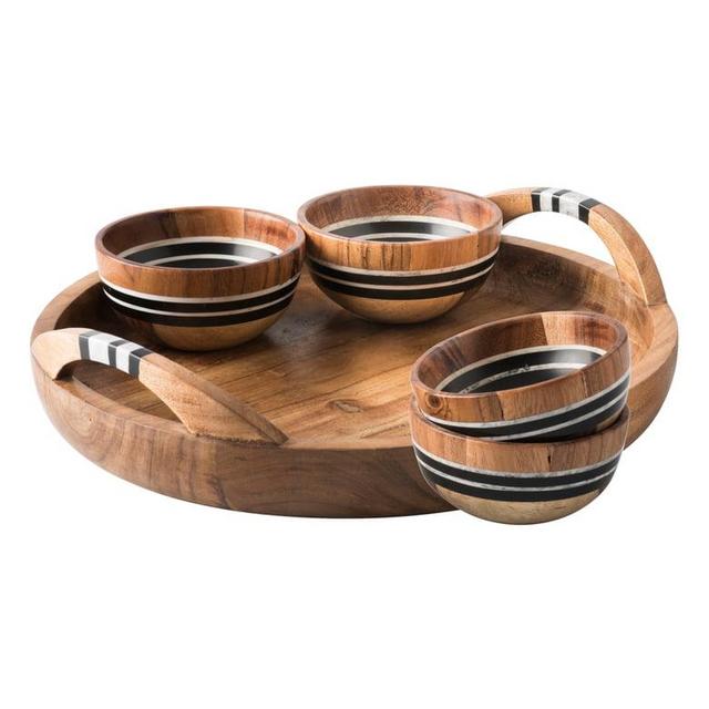 Stonewood Stripe 5-Piece Appetizer Set