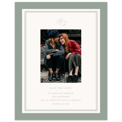 Sage, Green Wedding Digital Save the Date - Topaz Photo