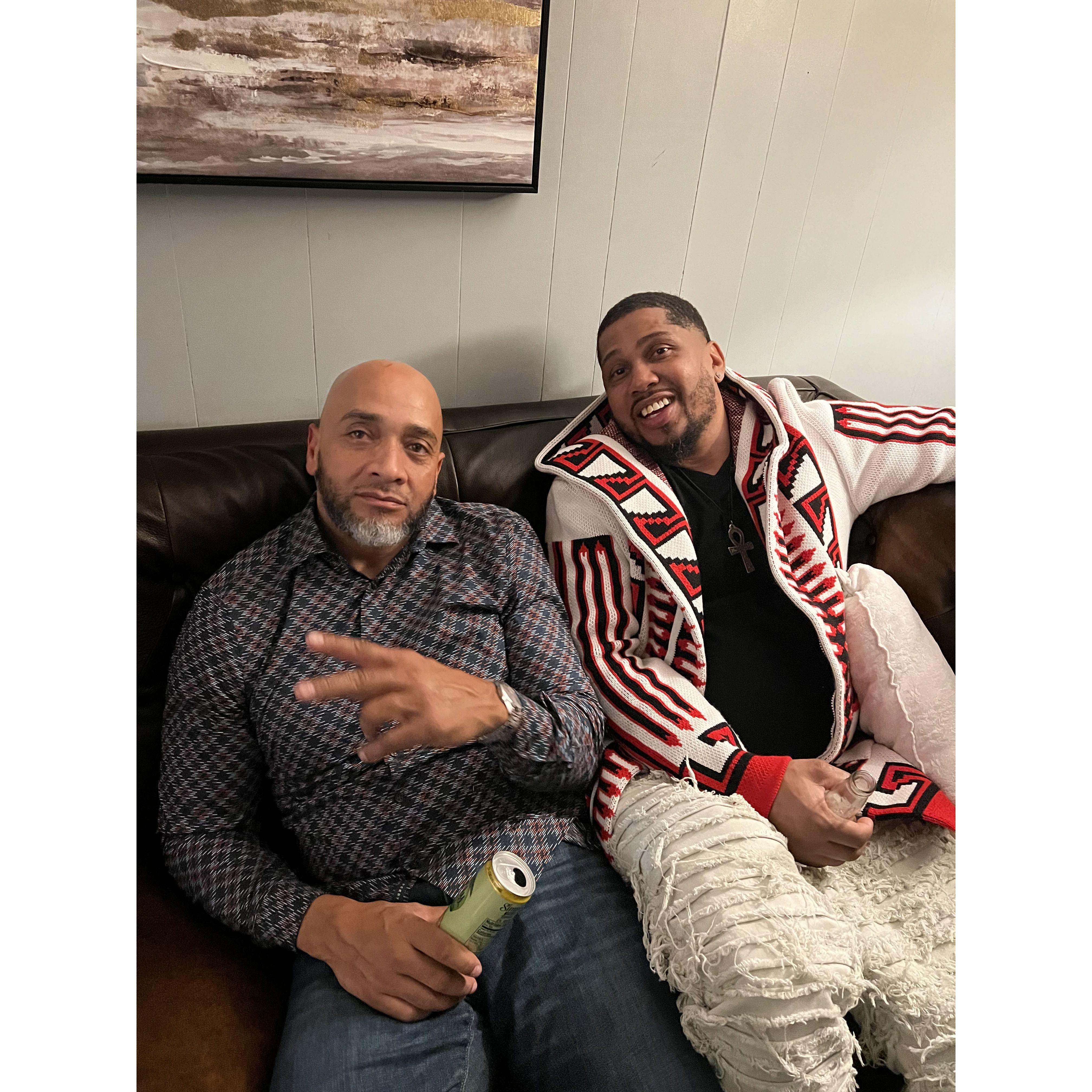 Larron & his baby bro Eric at Eric’s 46th birthday. Eric’s wife gave him a surprise party so we drove down to Memphis to celebrate.