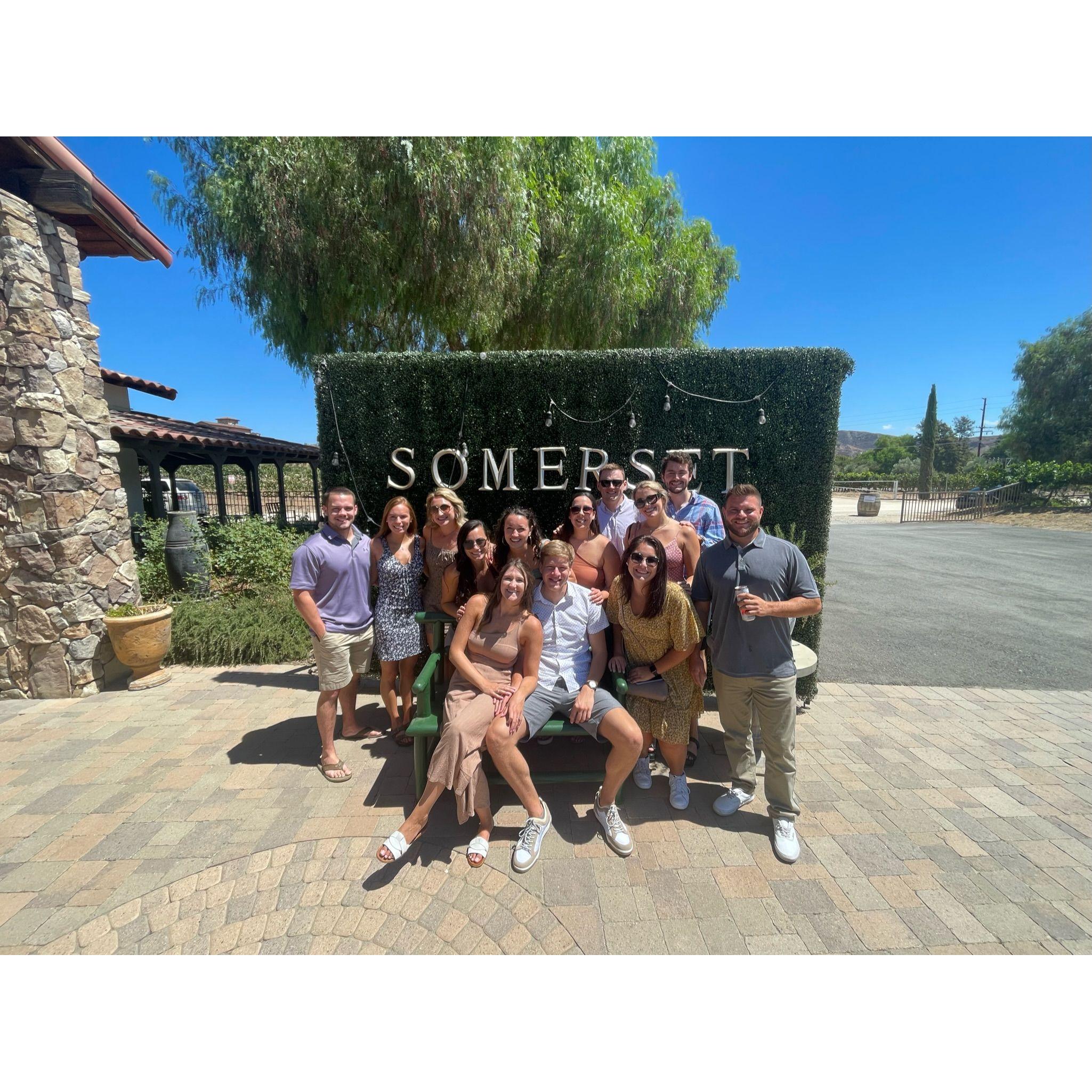 The next day, Chris had planned a limo to pick us and the friends who came out for the proposal to take us on a wine tour in Temecula, CA!