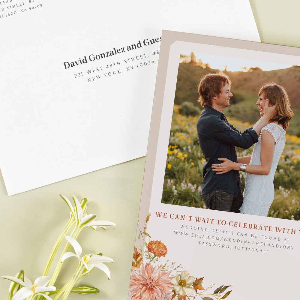 Lysete Portrait | Canvas Tan | Zola Wedding Invitations