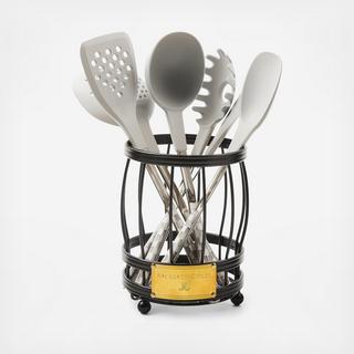 Sterling Check 7-Piece Utensil Caddy Set