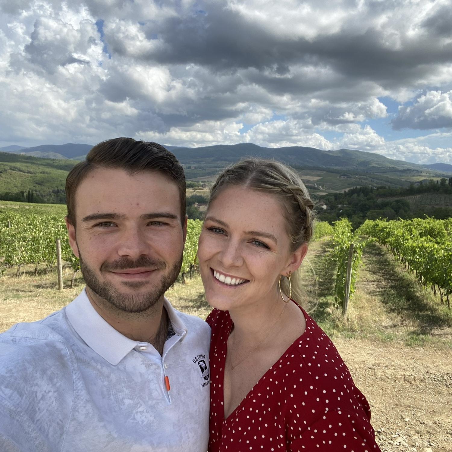 Visiting Tuscany on our first trip to Europe together