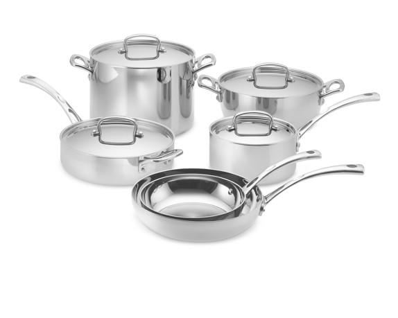 Cuisinart French Classic Tri-Ply Stainless-Steel 10-Piece Cookware Set