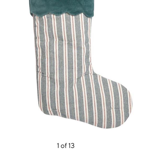 Chris Loves Julia Stocking Collection - Red/Green Stripe