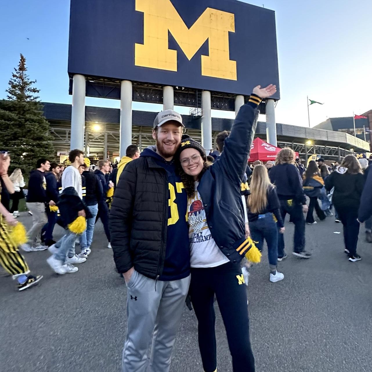 Kyle survived his first Michigan game