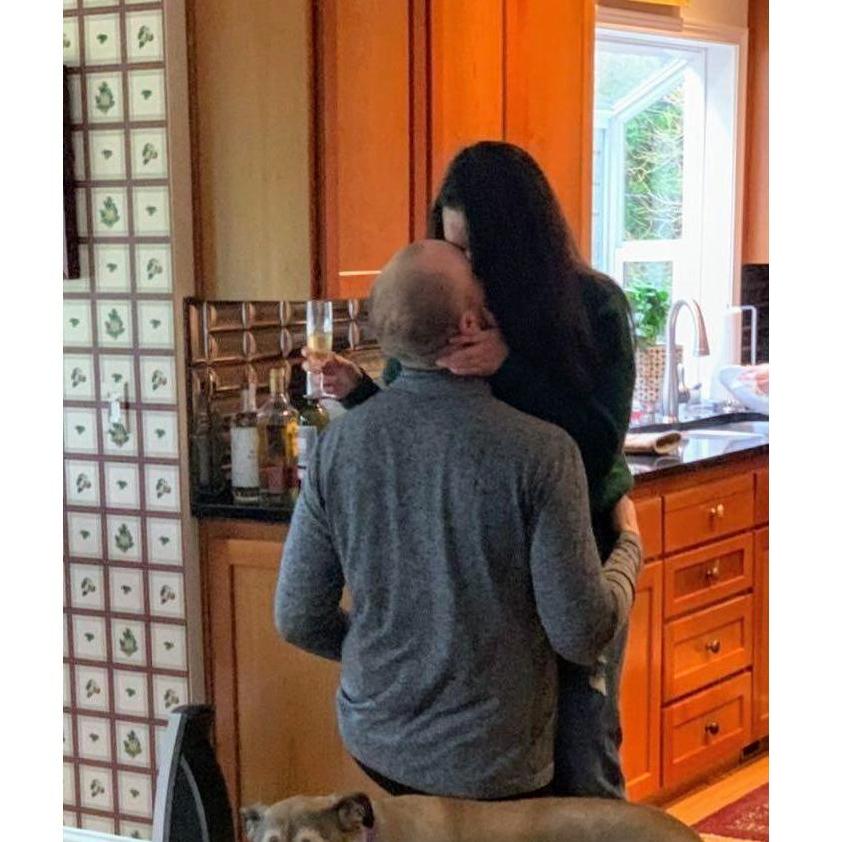 As a Christmas gift, we ordered New York bagels from Russ & Daughters, as well as caviar and champagne, for Sam's family. Just before we started eating, he popped the question AND the bubbly <3
