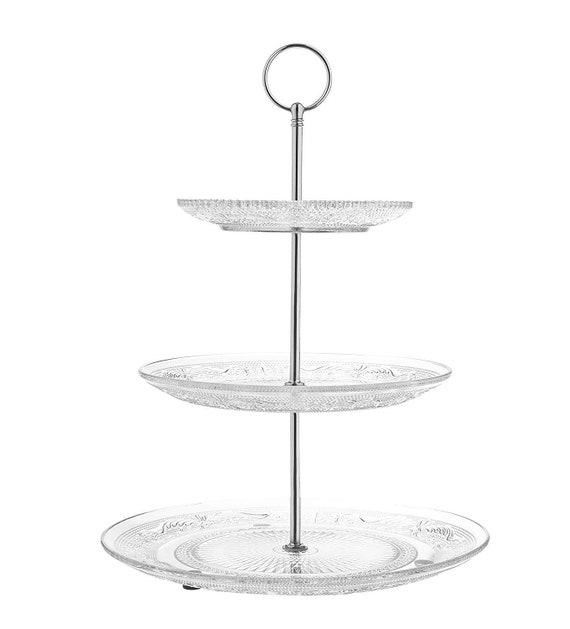 3-Tiered Glass Serving Stand