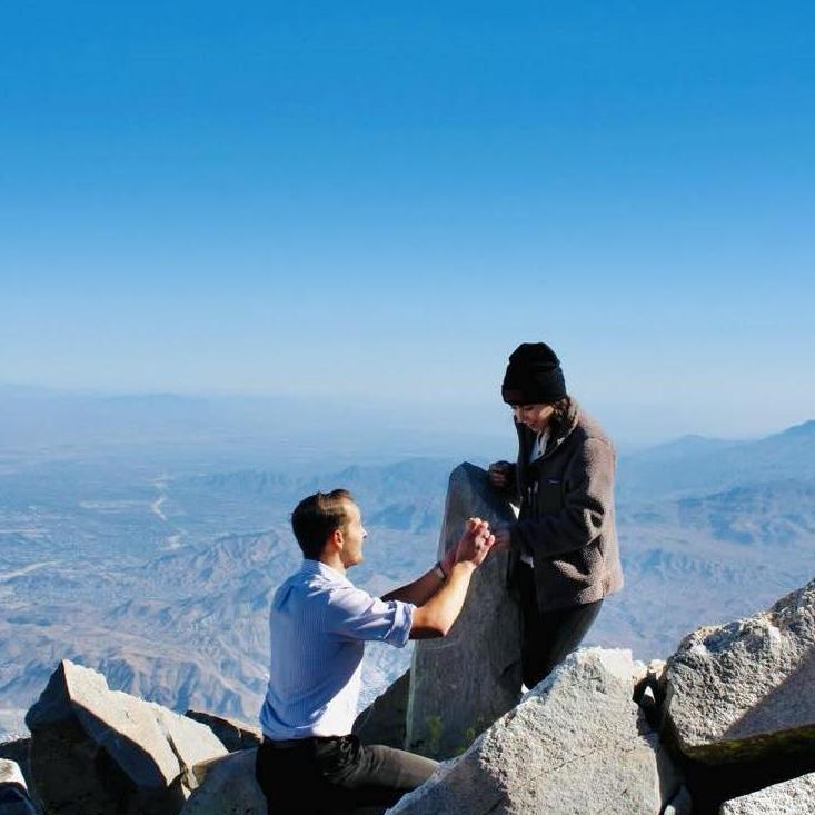 Josh had Mary taken to a surprise meeting atop Mount San Jacinto where he proposed.