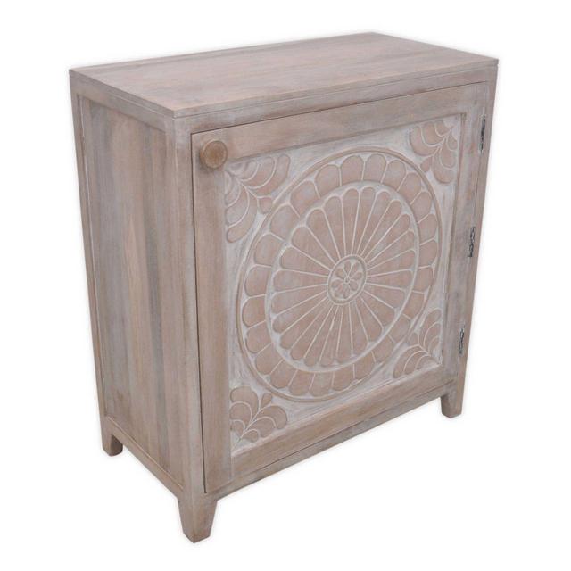 Global Caravan™ Khilana Single Door Carved Console