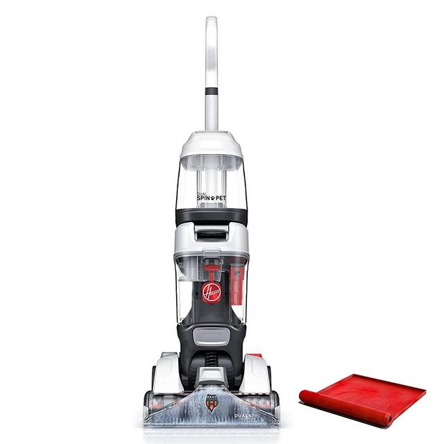 Hoover, White Dual Spin Pet Plus Carpet Cleaner Machine, Upright Shampooer, FH54050V