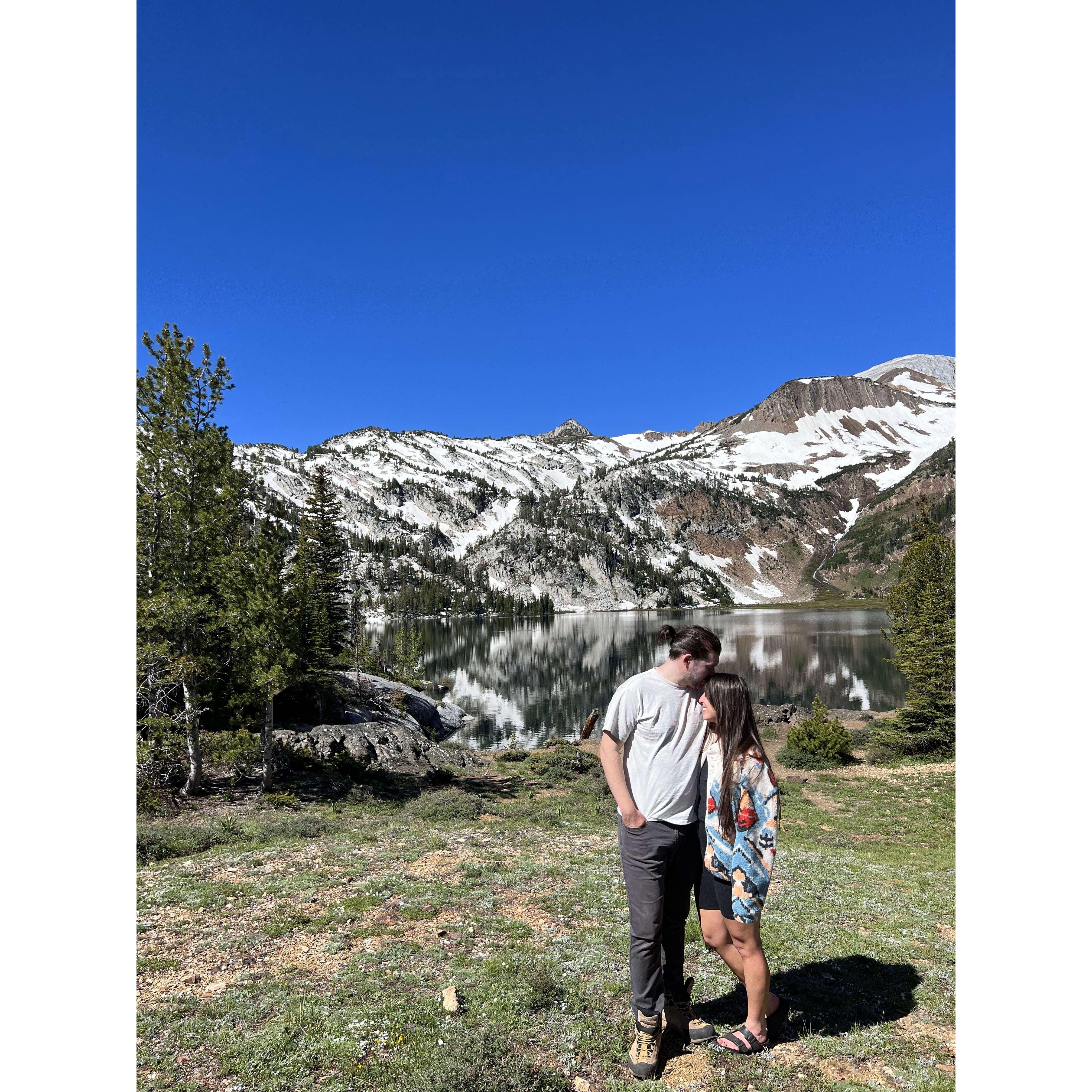 At camp at Ice Lake