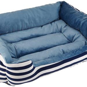 HappyCare Textiles Reversible Rectangle Pet Bed with Dog Paw Printing Medium size