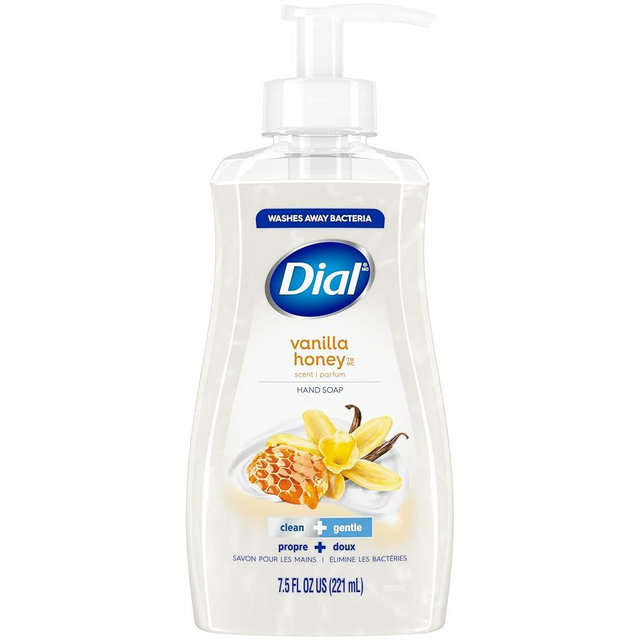 Dial Liquid Hand Soap, Vanilla Honey, 7.5 fl oz, Pack of 12