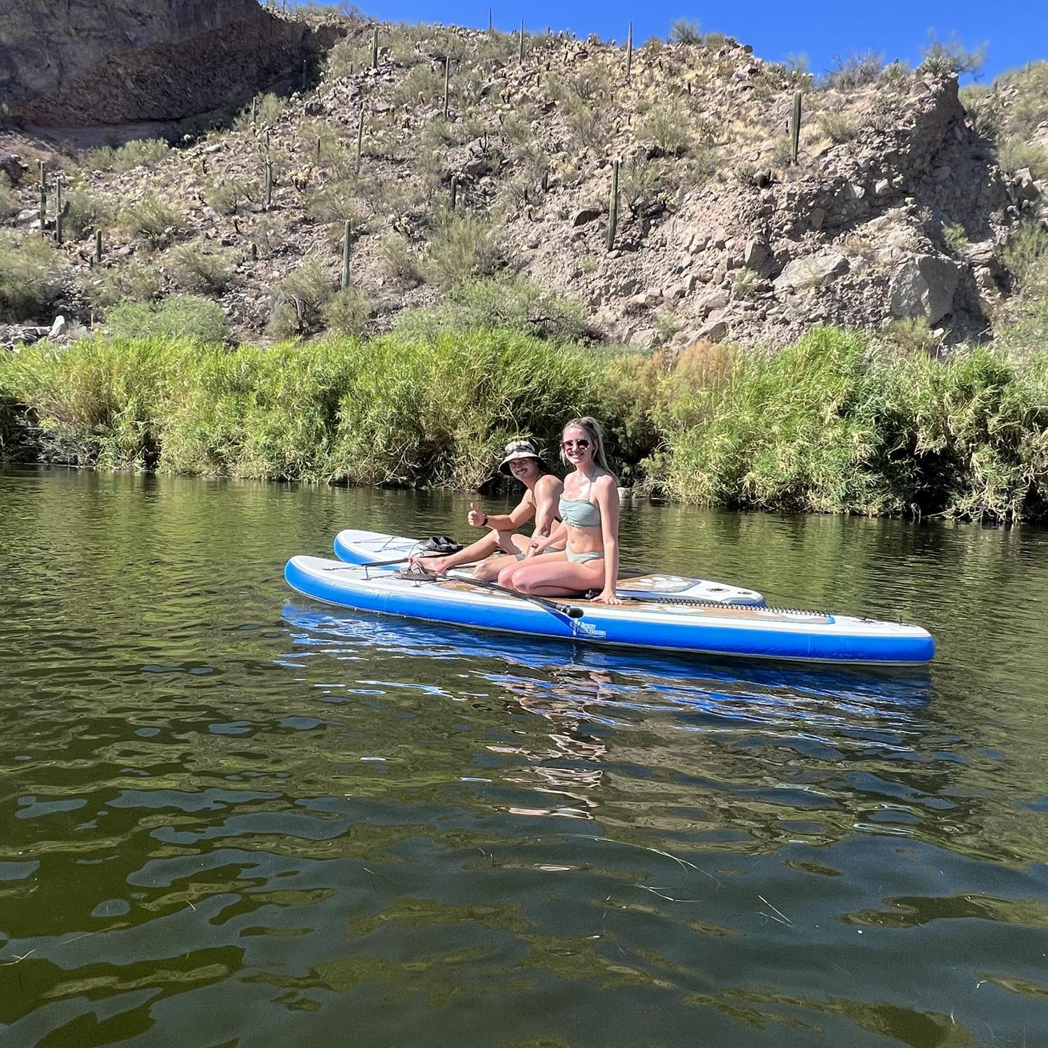 Salt River paddle boarding with Kristal and Lynn