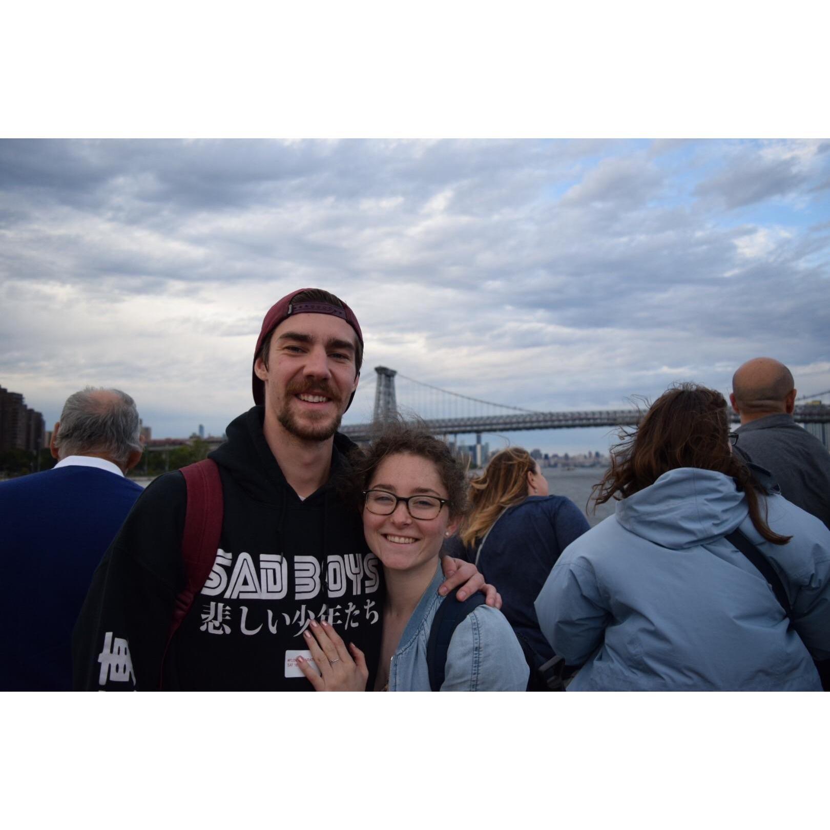 On a fireboat tour of NYC, Fall 2018