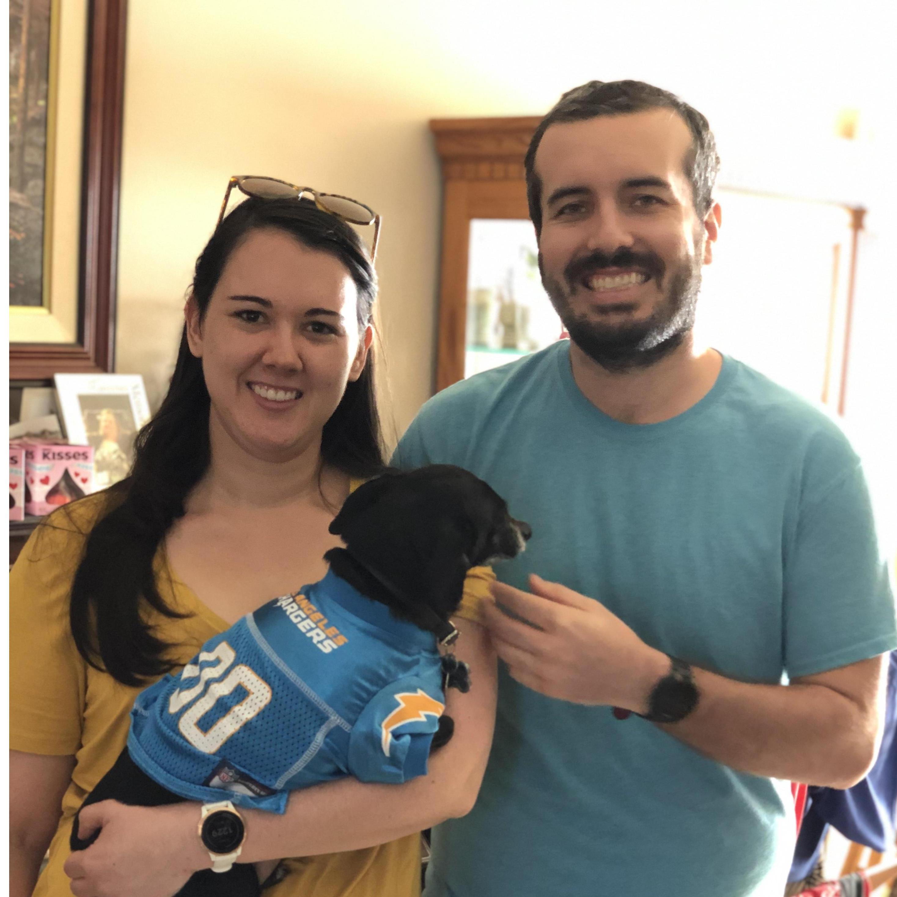 Can you tell we're a Chargers family?