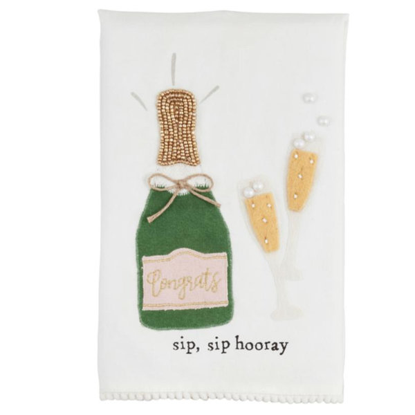 Champagne Beaded Towel
