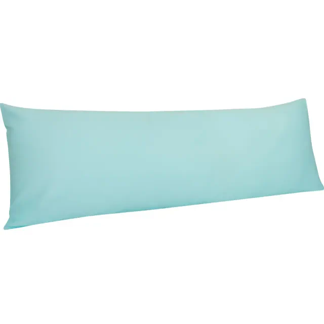500 Thread Count Cotton Body Pillowcase, Soft and Breathable Body Pillow Cover for Adults, 20x54 Inches, Aqua - NTBAY