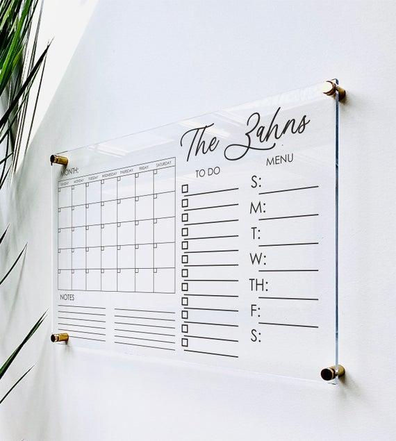 Personalized Acrylic Calendar