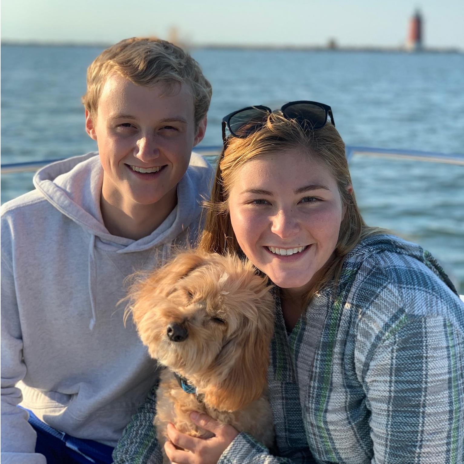 Sunset boat ride on Lewes Bay (with Duffy of course)