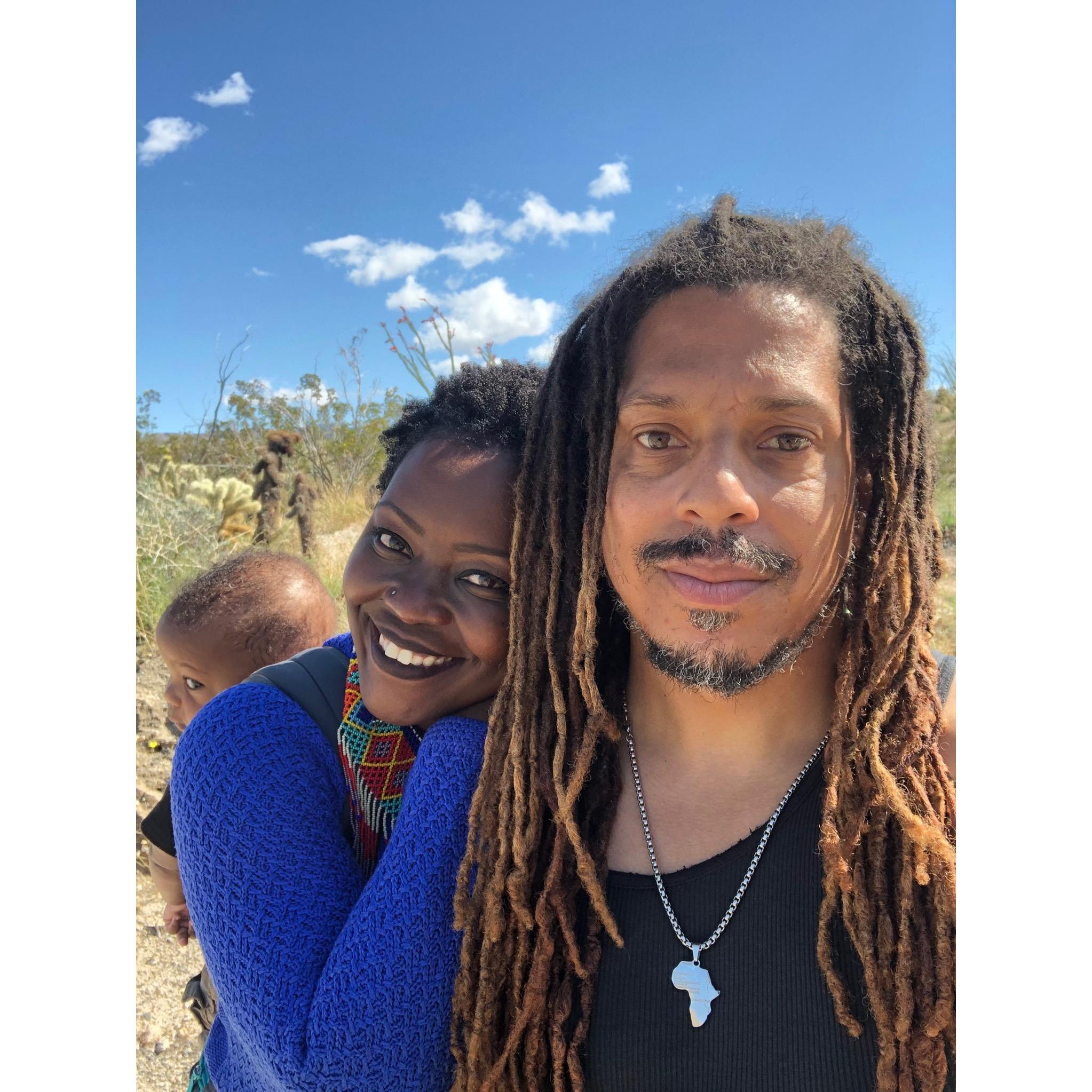 Anza Borrego with a klingon before we were surprised by a rattlesnake!