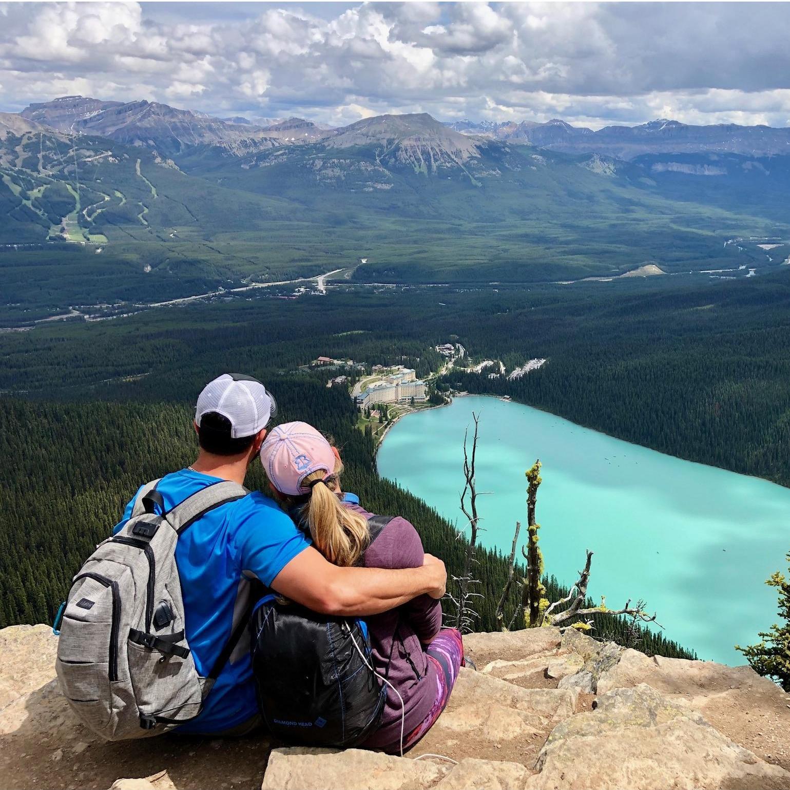 Looking down on Lake Louise.