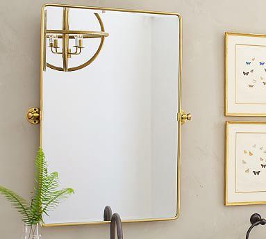 Vintage Pivot Mirror - Large Antique Bronze