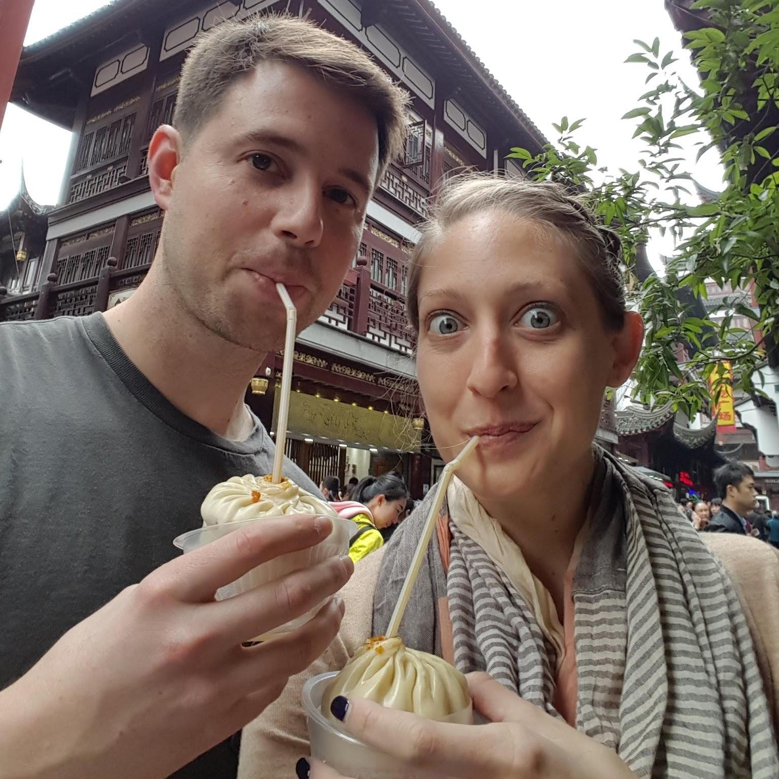 Hot soup dumplings. 
Shanghai, China 2016