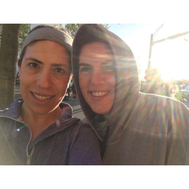 A quick snap before a 5K on a very cold Charlotte morning!