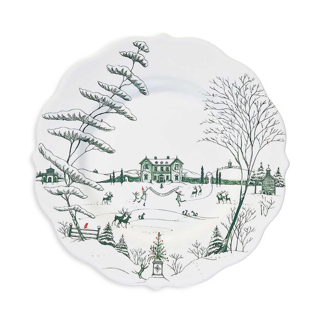 Juliska Country Estate Winter Frolic Dinner Plate, Evergreen