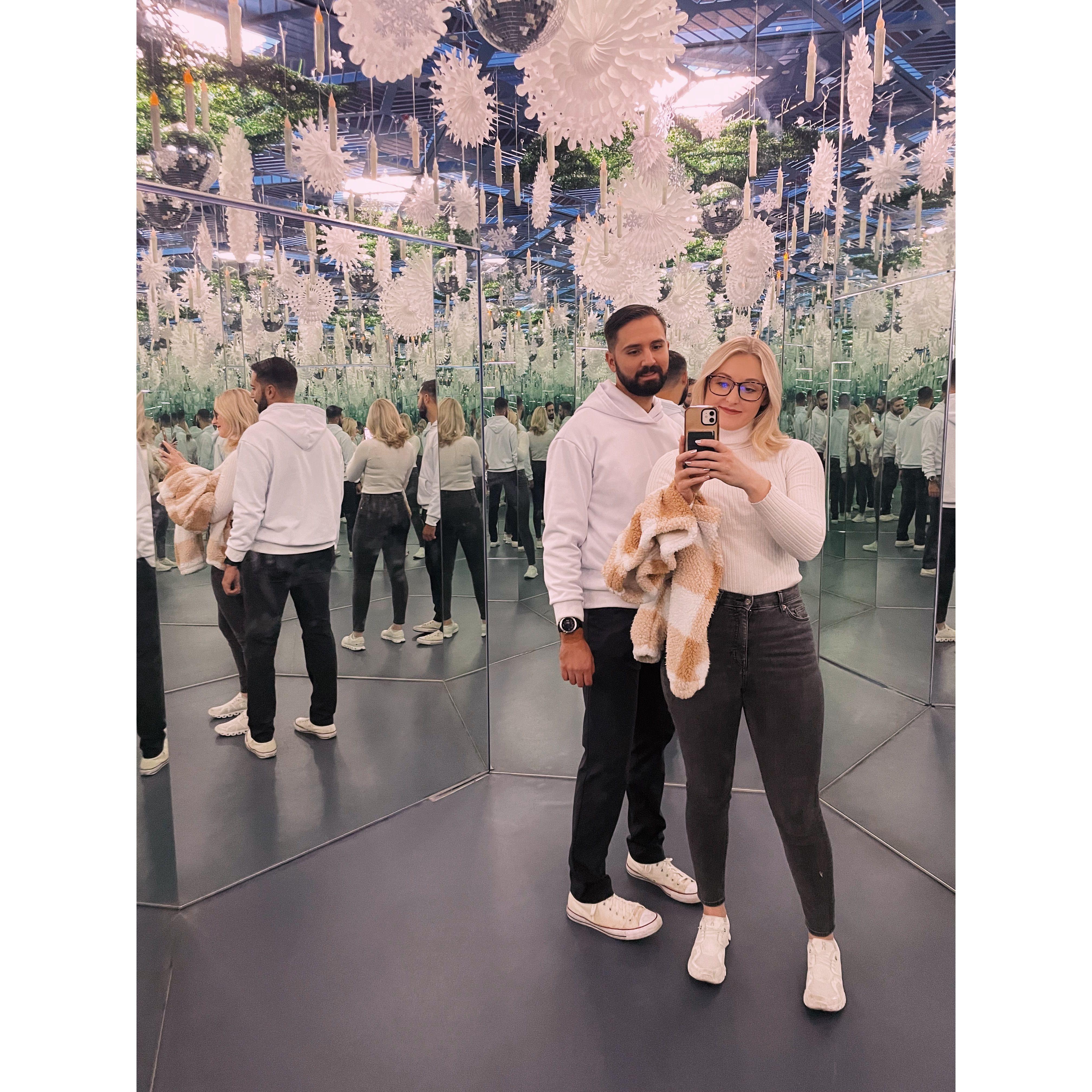 December 2023 -- Jared and Emma at the Museum of Illusions in Texas.