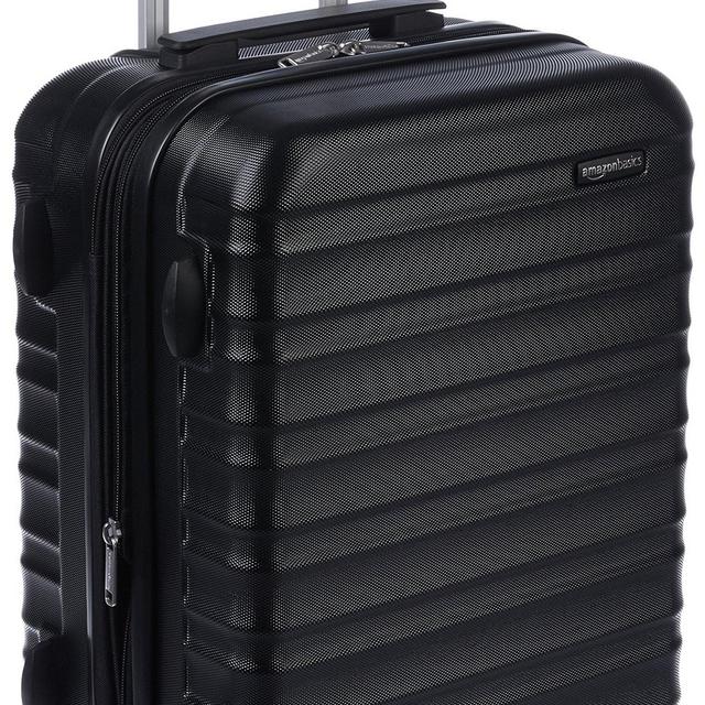 AmazonBasics Hardside Spinner Luggage - 20-Inch, Black