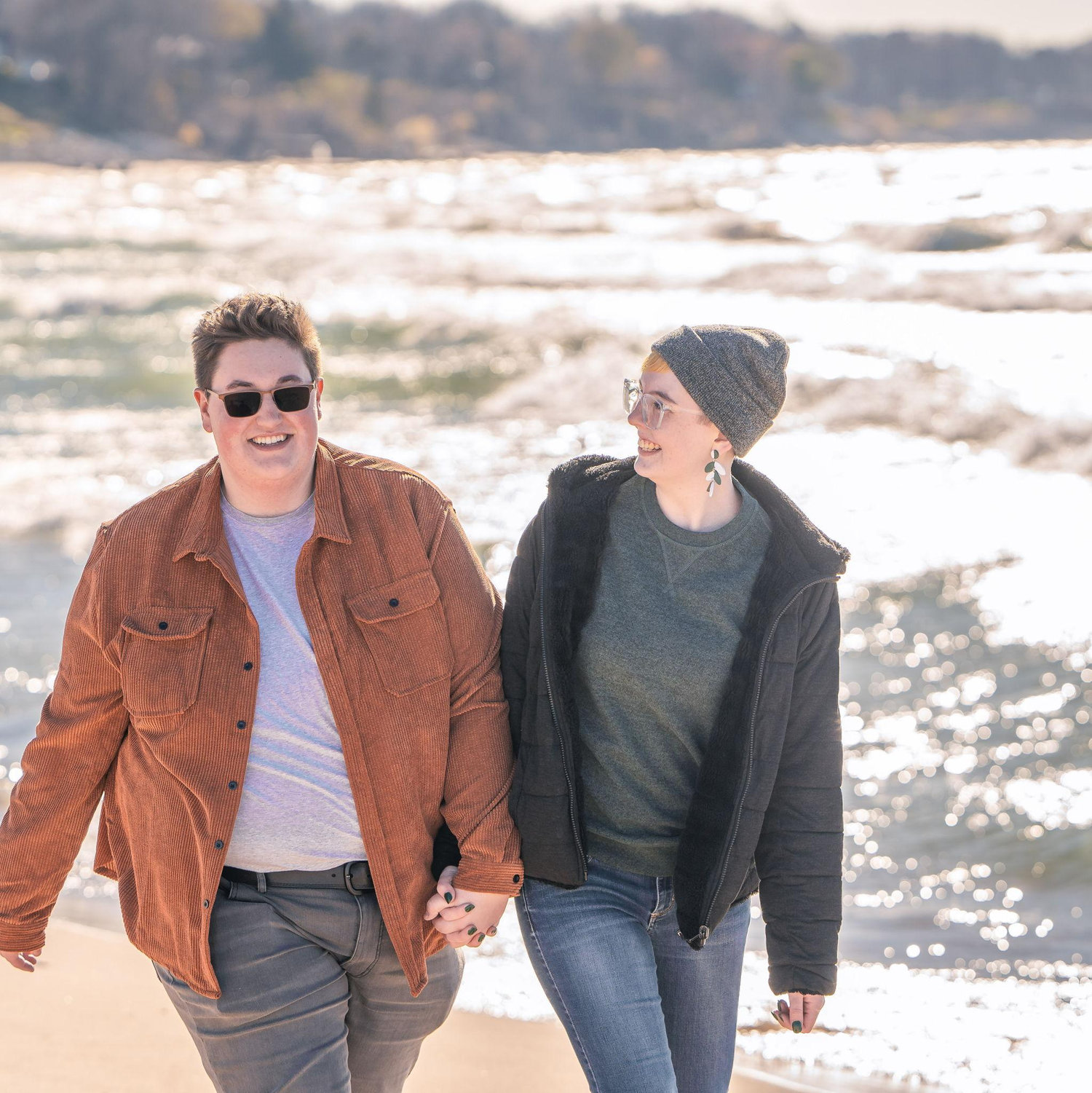 One of our favorite engagement photos. South Haven, November 2023.
