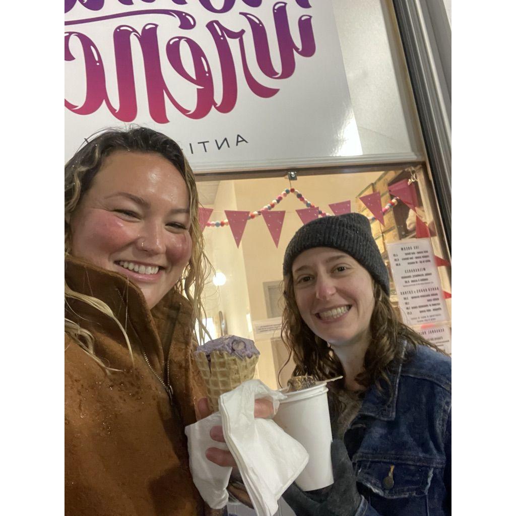 Ice cream after a downpour in Salt Lake City, UT.